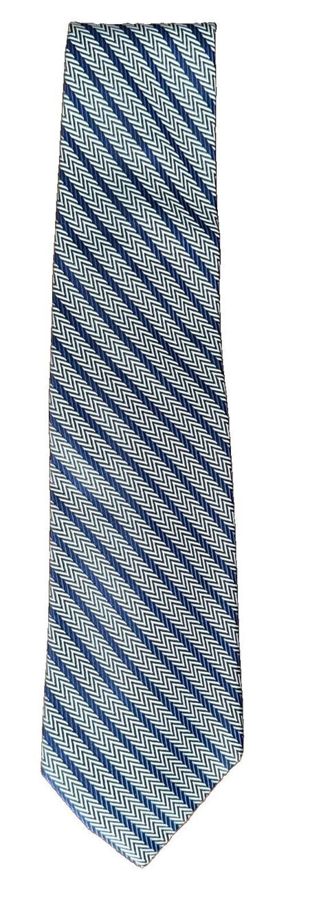 ROBERT TALBOTT Best Of Class USA Dress Tie Black Blue Multicolor Striped Silk